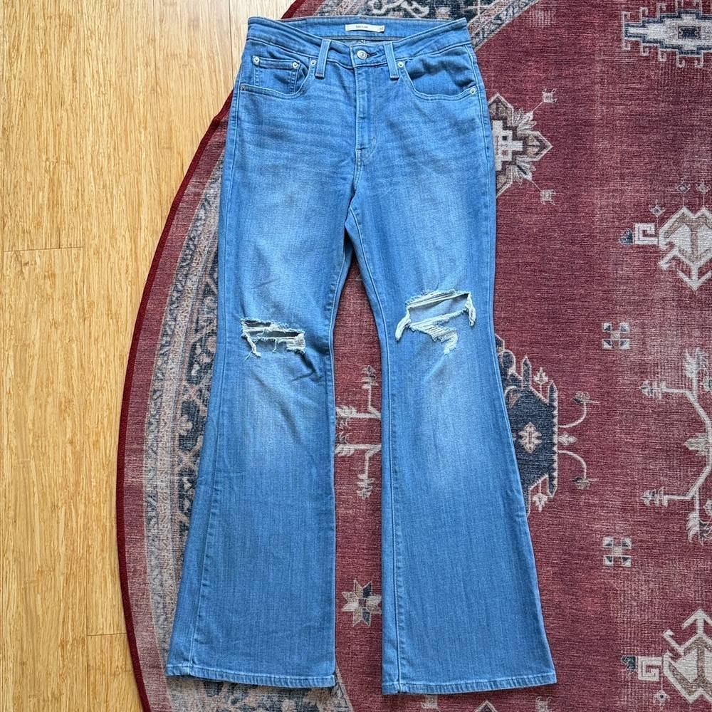 LEVI’S 726 High Rise Flare Jeans Size 30 - Picture 2 of 13